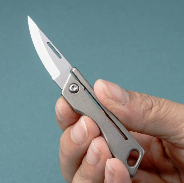 Titanium Mini Folding Pocket Knife with D2 Steel Blade & Frame Lock