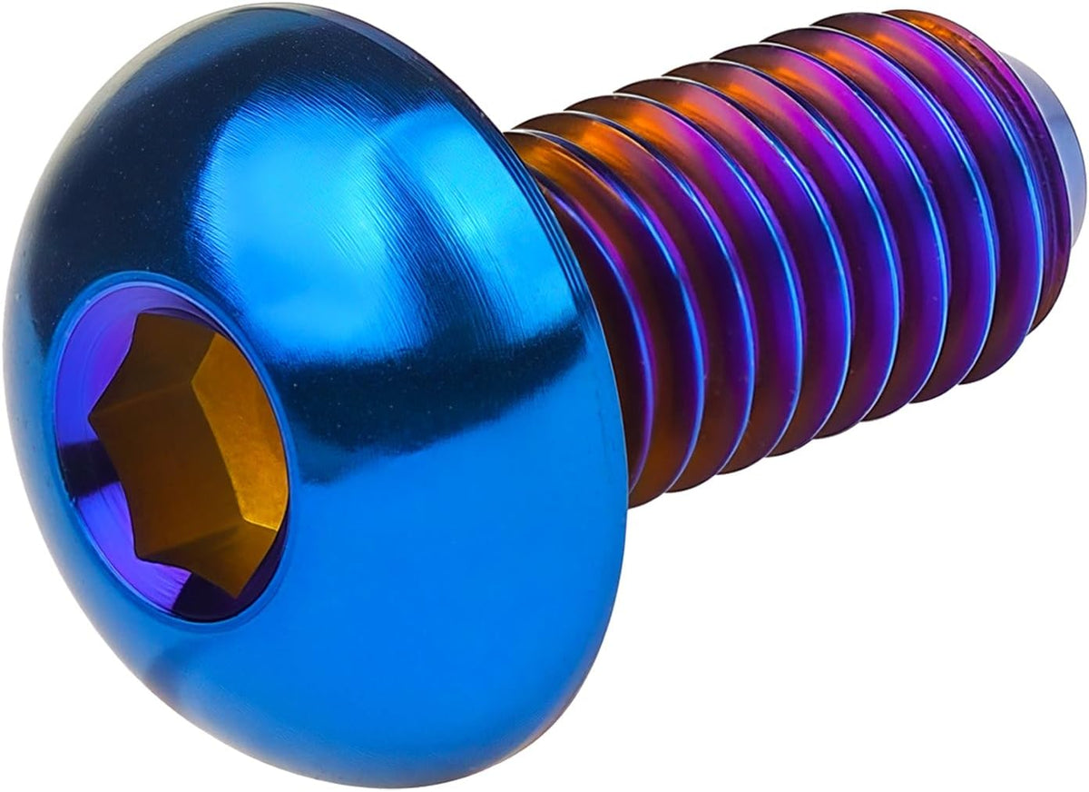 Titanium Rainbow Button Head Screws Set