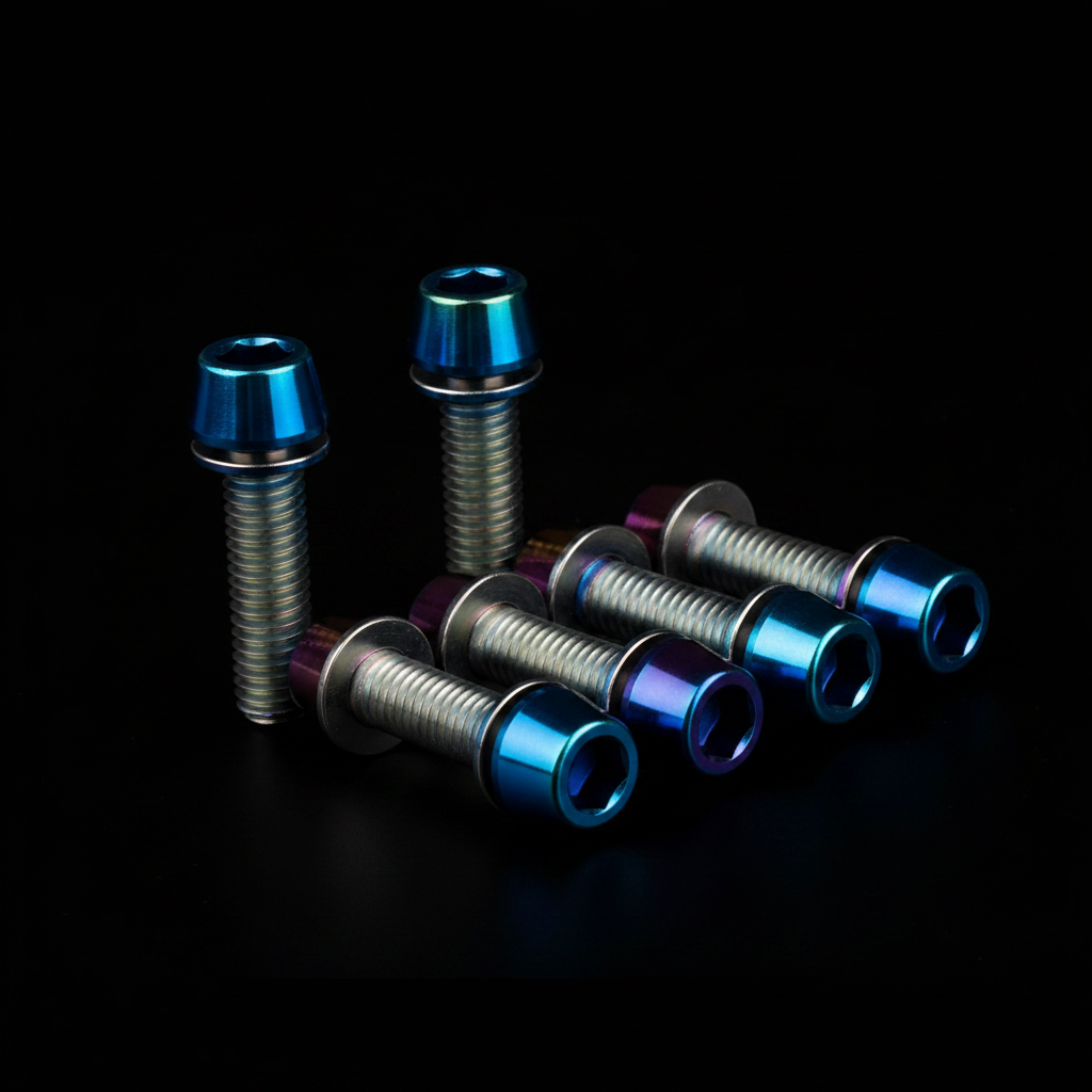 Blue Titanium Screws