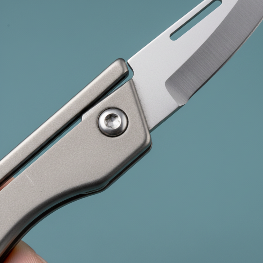 Titanium Mini Folding Pocket Knife with D2 Steel Blade & Frame Lock
