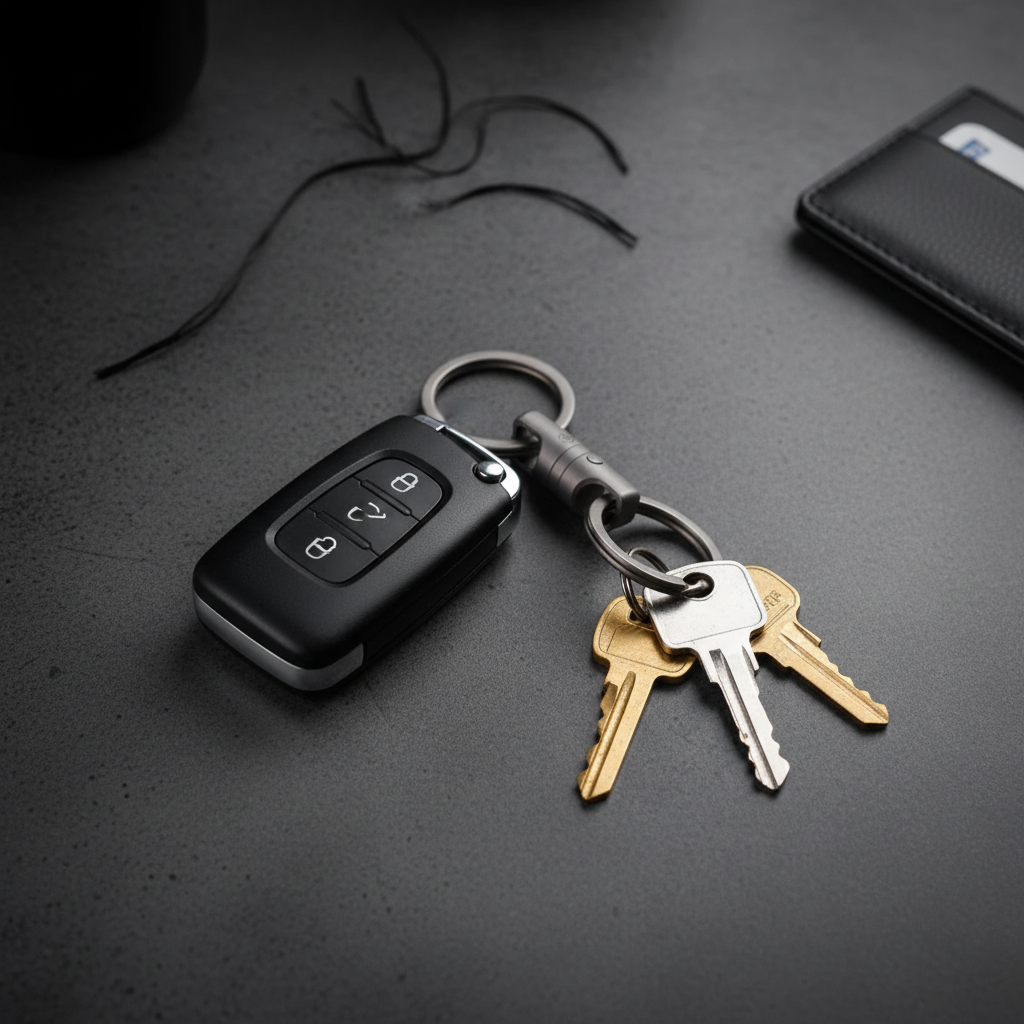 Titanium 360° Smooth Swivel Keychain Connector – Anti-Tangle EDC Coupler