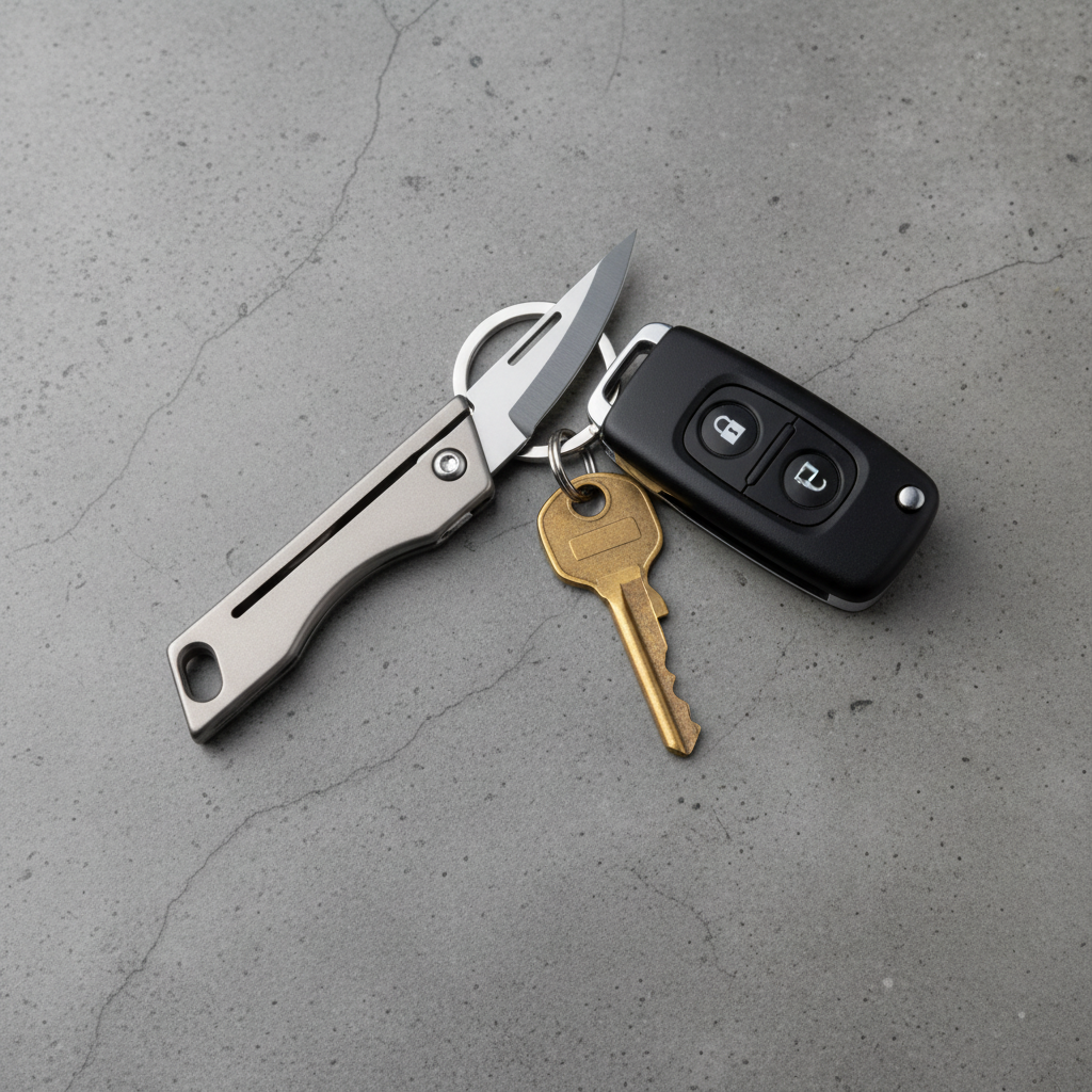 Titanium Mini Folding Pocket Knife with D2 Steel Blade & Frame Lock