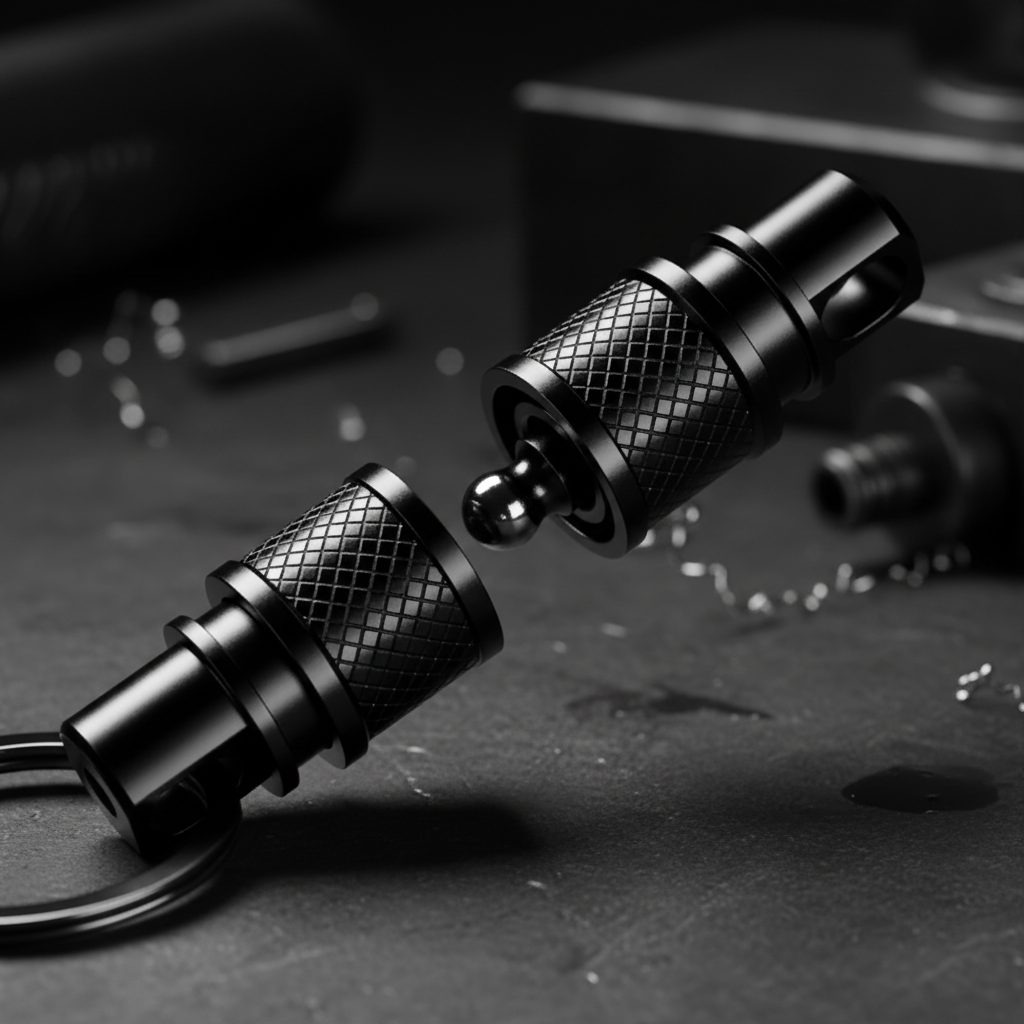 Titanium Quick-Release Keychain Coupler – Detachable EDC Swivel