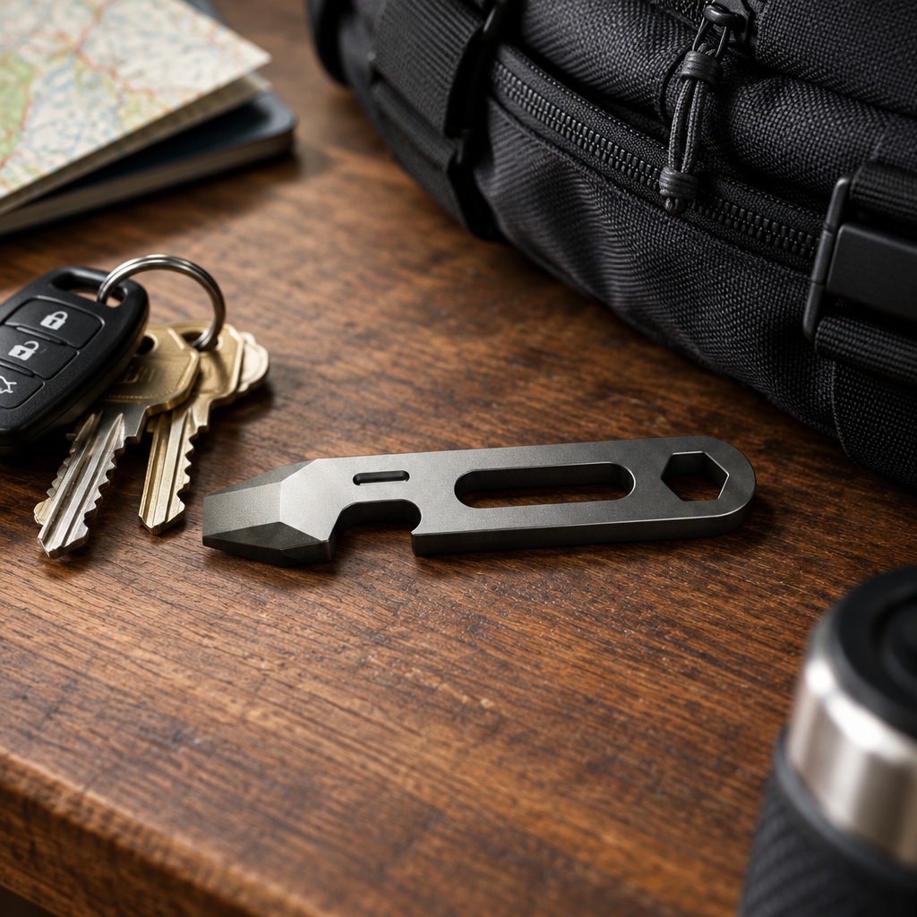 Titanium Multi-Function Pry Bar travel EDC scene