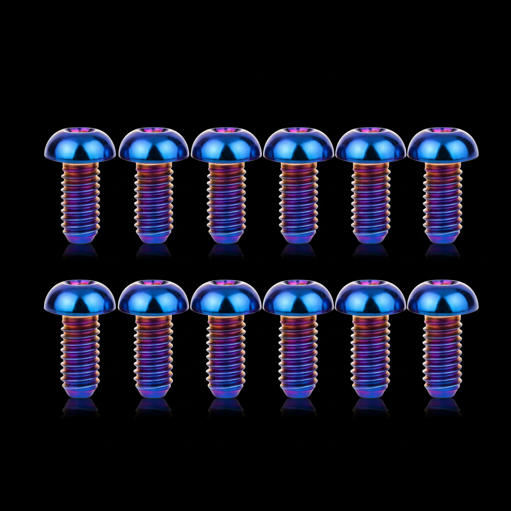 Rainbow Button Head Titanium Screws