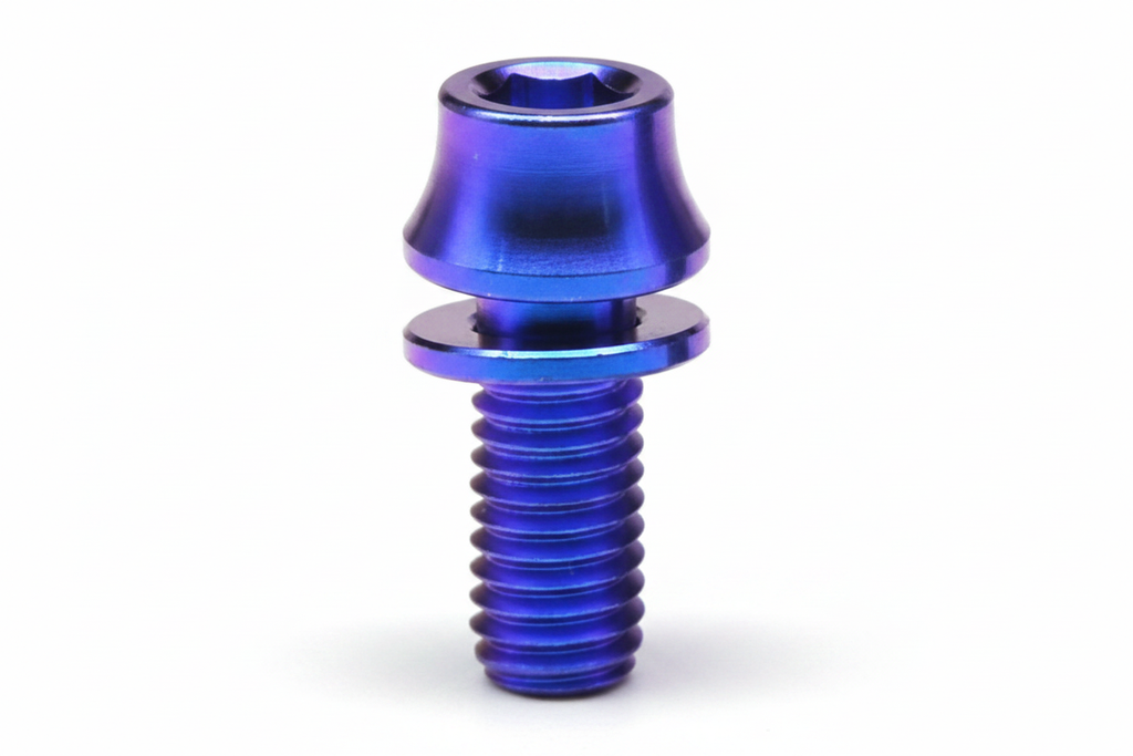 Titanium Bottle Cage Screw Macro