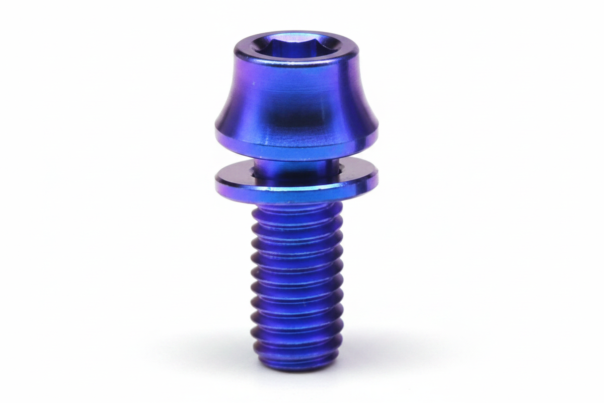 Titanium Bottle Cage Screw Macro