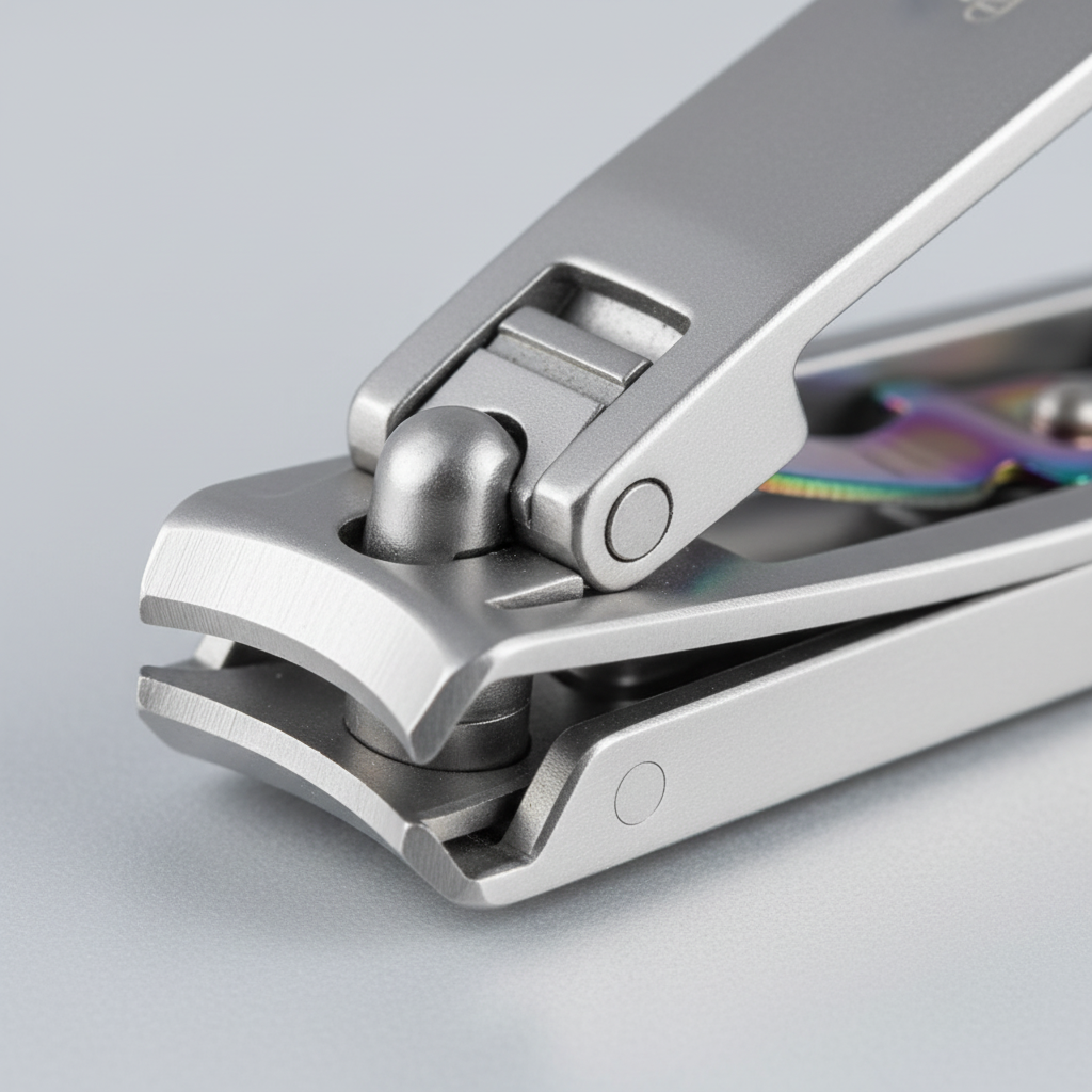Titanium Folding Nail Clipper Macro Details