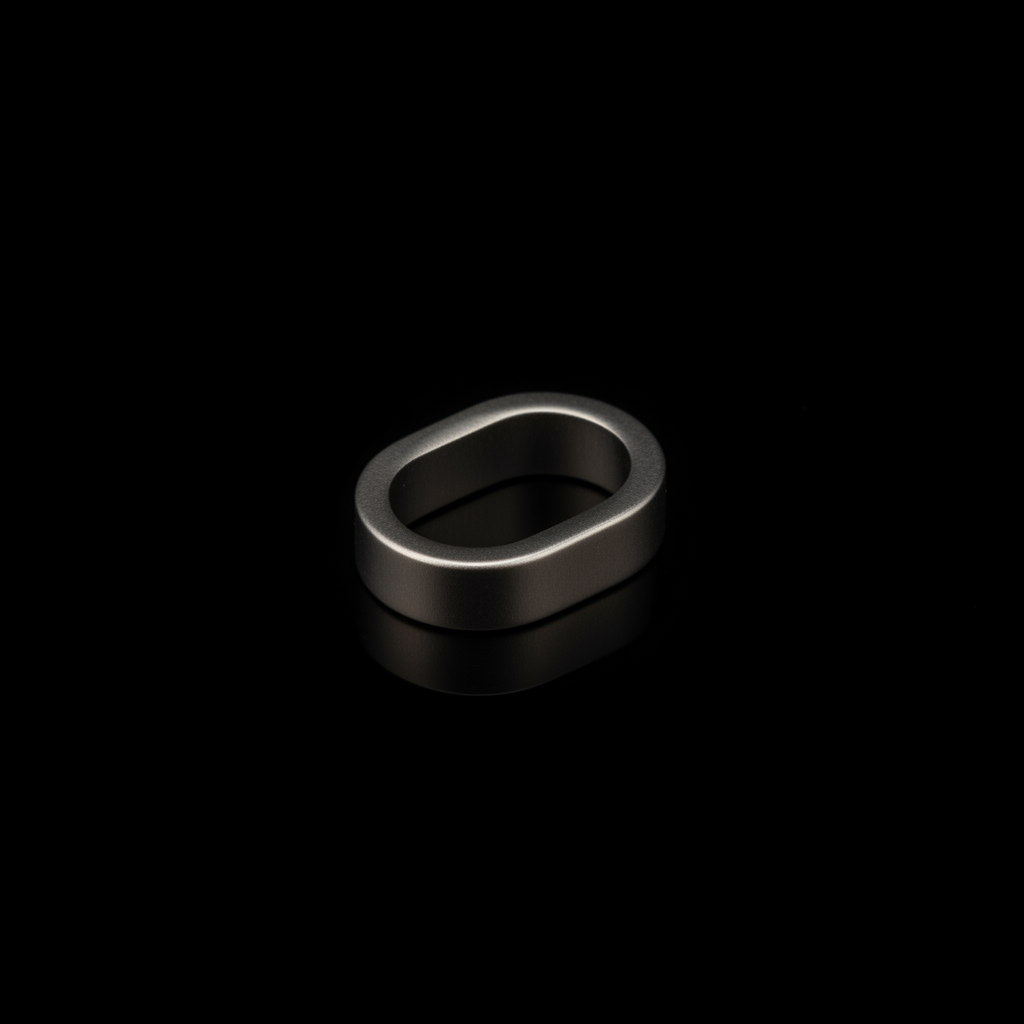 Titanium Oval Key Ring